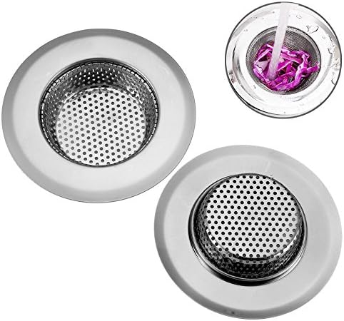 2PCS Kitchen Sink Strainers , Awakelion Premium Stainless Steel Sink Strainer,Large Wide Rim 4.5" Diameter ,No Rust- Perfect for All Kitchen Sinks