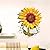 Hiquty JaoKhun STICKER 3D Wall Clock Decals Sunflower DIY Wall Sticker Home Wall Decor Gift
