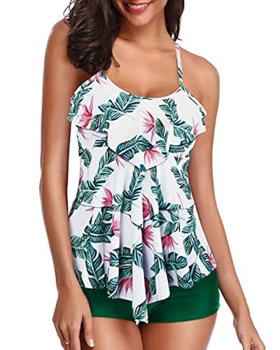 Holipick Women's Two Piece High Neck Tankini