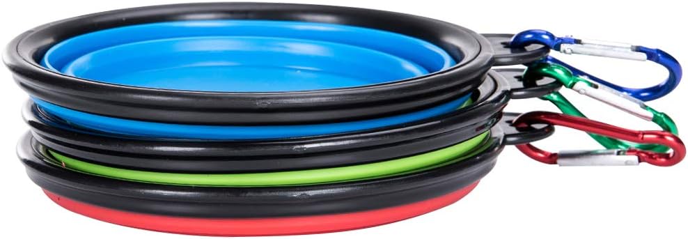 Collapsible Travel Dog Water Bowl Portable Cat Pet Silicone Food Bowl 3 Sets - Image 3