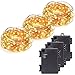 Kohree 3 Pack Micro 30 LEDs Super Bright Warm White Decor Rope Lights Battery Operated on 10 Ft Long Ultra Thin String Copper Wire For Christmas, Holiday, Wedding, Parties With Timer Battery Box