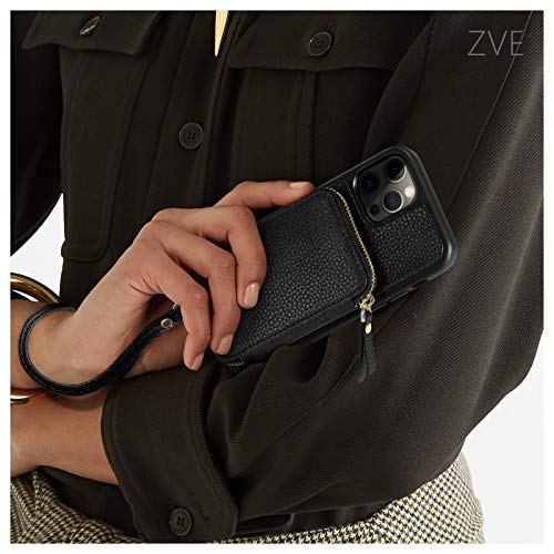 ZVE iPhone 12 Pro Wallet Case Magsafe, iPhone 12 Wireless Charging