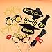 LUOEM 18PCS 2019 Graduation Party Photo Booth Props Kit Glitter Photo Props for Graduation Favors