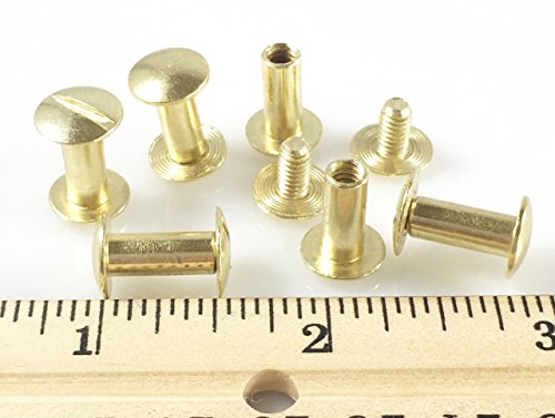 Chicago Screws 1/2" Plain 50 Pcs Bp Gold