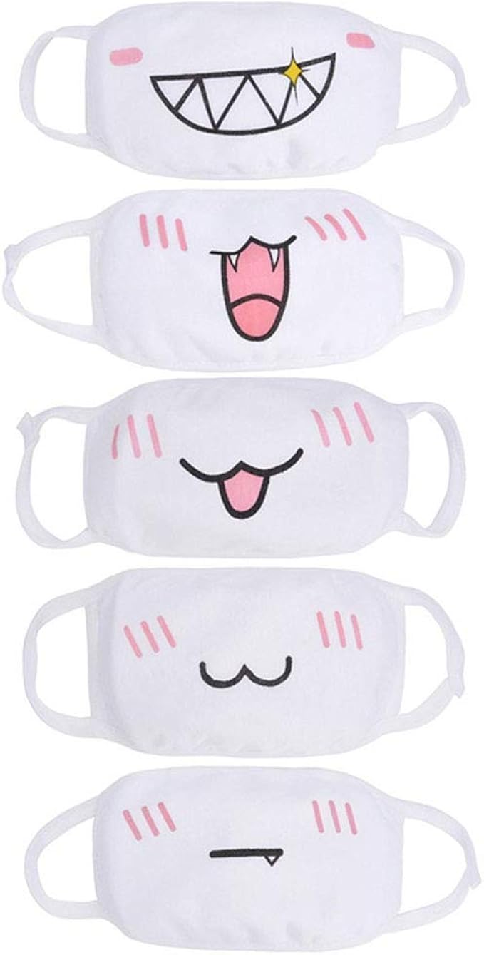 Fist Bump Dept Men Women Anti Dust Anime Mouth Mask Face Emoticon Earloop Cotton Surgical Mask Amazon Ca Clothing Accessories