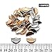 120Pcs Half Round Ribbon Crimps Silver Gold Cord Ends Cord Cap Tip Fasteners Clasp for Jewelry Making DIY Findings Crafts 20mm