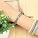 Top Plaza Mens Womens Black Matte Agate Gemstone Beads Stretch Bracelet with Dragon Vein Agate Tiger Eye Beads