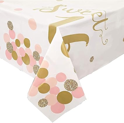 Amazon Co Jp Sweet 16 テーブルクロス 誕生日パーティー用 3パック ホーム キッチン