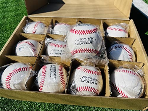 Rawlings | Official League Baseballs | Competition Grade | ROLB1 | Youth/14U | Game/Practice Use | 12 Count