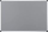 KAV 900x600mm Aluminium Frame Grey Notice Board Felt Bulletin Board Wall Mount view 2