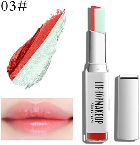 New Moisturizing Waterproof Long Lasting Lipgloss Duo Lip Balm Two Tone Lipstick Gradient Color