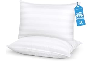 COZSINOOR Queen Size Bed Pillows for Sleeping - Premium Down Alternative Pillows Set of 2 for Side, Back, Stomach Sleepers - Hotel Quality Fluffy Soft Microfiber Fill Breathable Skin-Friendly Cover