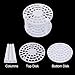 eBoot 2 Pieces Paint Brush Holder Brush Organizer White Plastic Round Brush Stand for Artist Painting, 49 Holes