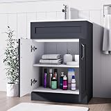 BELOFAY 500mm Floor Standing Vanity Unit with Basin Crawley Grey view 3