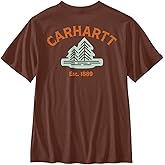Carhartt Men's 106535 Relaxed Fit Lightweight Short-Sleeve Pocket Tree Graphic