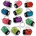 Kicko Mini Flashlight Keychains 1.5 Inch - 12 Pack Assorted Neon Colors - Small Key Ring Light for Bag and Belt Loop Accessory, Party Gifts and Events