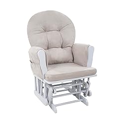 Naomi Home Glider and Ottoman Set Light Gray/Light