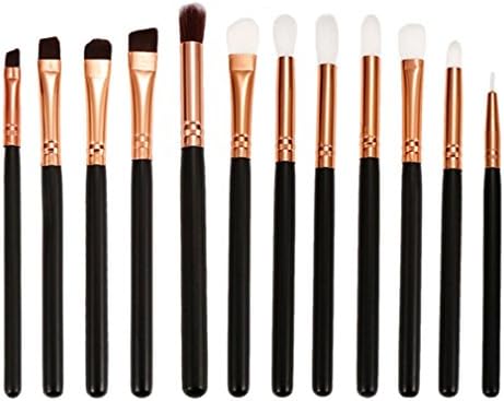ULAKY 12 PCS Eye Makeup Brush Kit Eye Shadow Powder Eyeliner Brushes Black Eyeshadow Brushes Set For Women