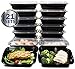 [21 SETS] 24 Oz. Meal Prep Containers BPA Free Plastic Reusable Food Storage Container Microwave & Dishwasher Safe For Portion Control & Bento Box Lunch Box