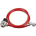 PERA Soda Gas Regulator Tr21.4 Include Red Gas Line Assembly,Ball Lock Gas Disconnect for Soda Maker Sparkling Water Soda Cylinders Soda Canister