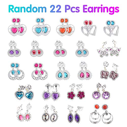 WATINC 54pcs Jewelry Toy,Girl's Jewelry Dress Up Play Set,Included Crowns, Necklaces,Wands, Rings,Earrings and Bracelets