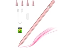 MMK Stylus Pen for iPad, Apple Pencil for iPad 10th 9th Gen, Apple Pen iPad Pencil for iPad Air 5/4/3rd, iPad Pro 11/12.9 Inch, with Palm Rejection & Tilt Sensitivity, Magnetic Stylus iPad Pen, Rose Gold