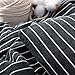 LIFETOWN Jersey Knit Cotton Duvet Cover Twin, Twin XL Black White Striped Duvet Cover Set 3 Pieces, Super Soft and Easy Care
