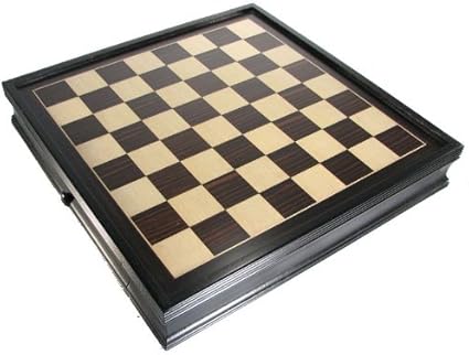 Amazon Com Wood Expressions 19 Macassar Chess Board W Storage