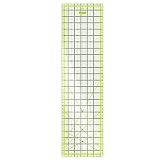 ARTEZA Quilting Ruler, Laser Cut Acrylic Quilters' Ruler with Patented Double Colored Grid Lines for Easy Precision Cutting, 6.5" Wide x 24" Long for Quilting, Sewing & Crafts, Black & Lime Green