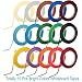 Selizo 15 Pack 1/8” Whiteboard Pinstripe Dry Erase Graphic Chart Thin Marking Tape, 15 Colors