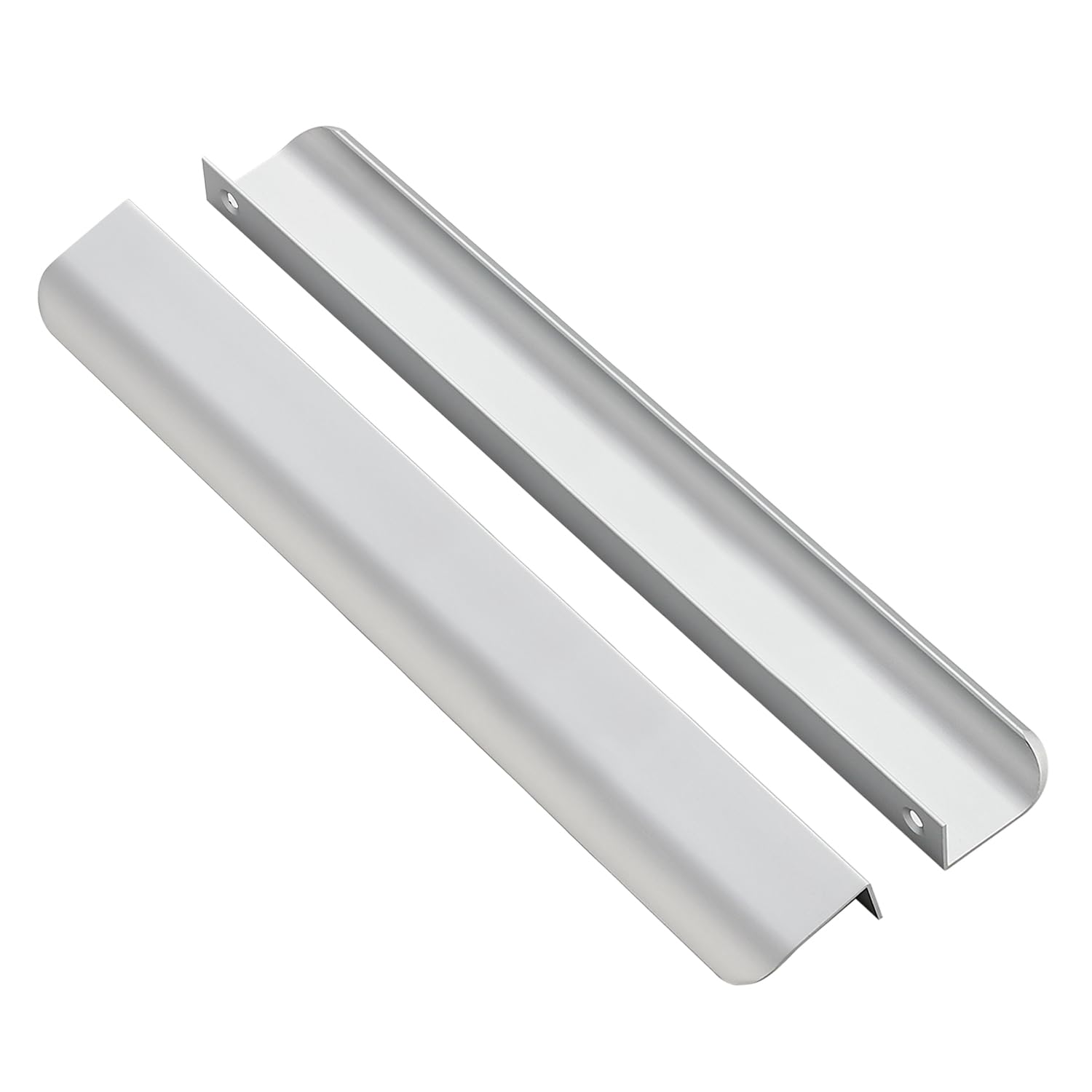 Photo 1 of Ravinte 40 Pack Finger Pulls for Cabinets 224mm/8.81in Center Tab Cabinet Handle Silver Finger Edge Pulls Concealed Handles for Kitchen Drawer Finger Hardware 300mm/11.81in Length