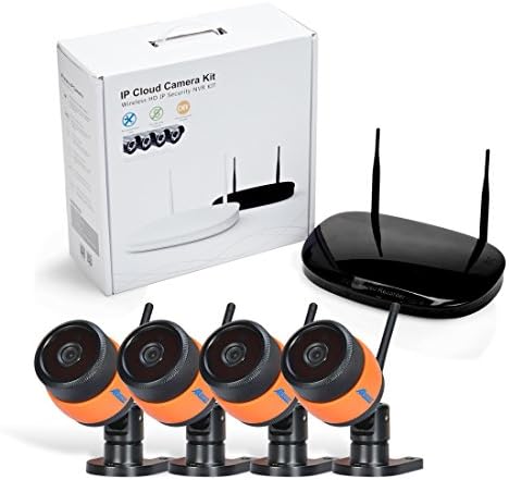 Arsecut Wireless Home Security Camera System Home Surveillance System Outdoor Security Camera 1.3Megapixels with 4 Channel 960P Wifi NVR NO Hard Disk