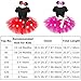 IBTOM CASTLE Girls Princess Formal Cartoon Polka Dots Birthday Tutu Dress Up Costume Leotard Ballet Gymnastic Skirt + Ear Clothes Set Hot Pink+Black(Big Dots) 12-18 Months