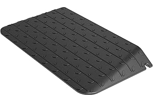 VILBLE 3" Door Threshold Ramp, Rise Height Rubber Threshold Ramps, Anti-Slip Doorway Ramps, Entry Ramps for Home, Wheelchairs, Scooters, Trolley, Curbs