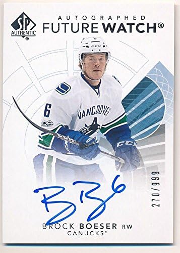 BROCK BOESER 2017/18 SP AUTHENTIC ROOKIE FUTURE WATCH AUTOGRAPH RC AUTO #270/999