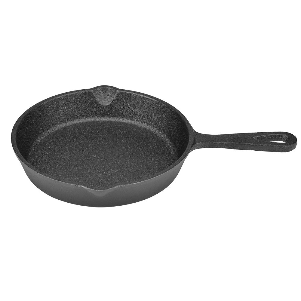 Ymiko Nonstick Frying Pan Skillet, Omelette Pan, Pancake Pan,16cm 20cm Vintage Cast Iron Skillet Frying Pan Burnt Non-Stick, with Ergonomically Designed Handle (16cm)