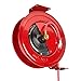 TEKTON 50-Foot x 3/8-Inch I.D. Auto Rewind Air Hose Reel with USA-Made Rubber Air Hose (250 PSI) | 46845