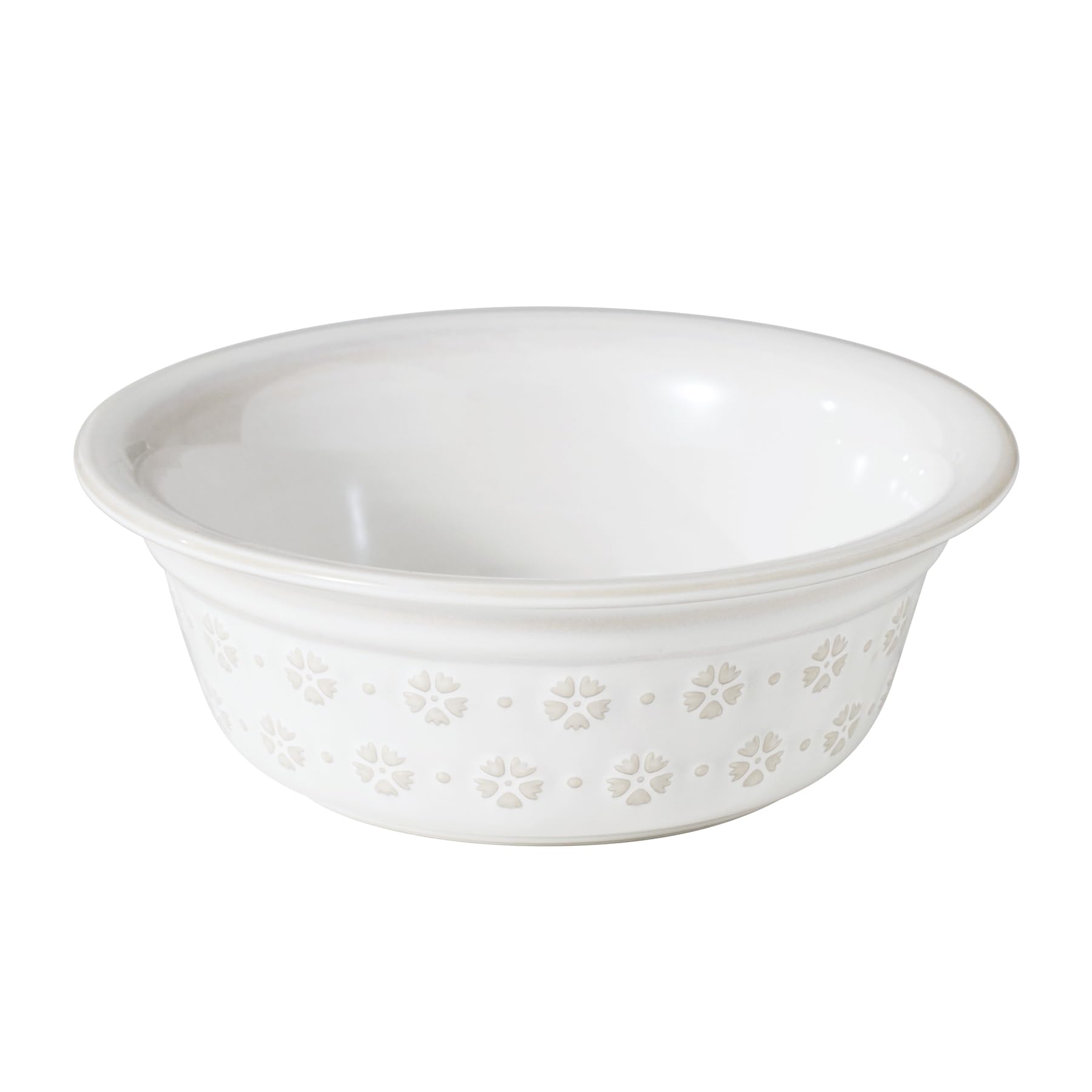 Photo 1 of Havniva Ceramic 8.7inch Dog Bowl for Large Dog, Basic Food and Water Bowl for Replacement, Wide Opening Rounded Edge(Single Bowls, Reactived Glaze -White)