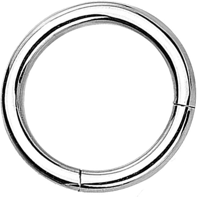 eeddoo Piercing-Ring hinged I 152 Rings Colors/Sizes I Segment-Ring for Septum, Nose, Ear, Helix, Lip, Tragus with Click-Lock - Stainless Steel