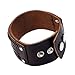 Brown Strappy Leather Wide Wristband Bracelet Wrist Band Cuff Bangle By VAGA