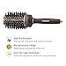 FIXBODY Hair Brush, Round Brush for Blow Drying, Curling, Styling, Nano Thermal Ceramic & Ionic Tech, Boar Bristle, Volume & Shine, Brown (3 Inch, 1.7 Inch Barrel)