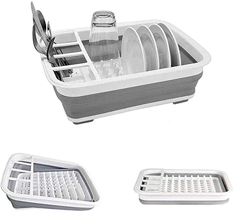 Amazon 水切りラック 水切り かご 食器ラック 食器洗い専用のタ 水切りかご 折りたたみ ク キッチン収納 水切り かご お掃除用 家庭食器置き 食器乾燥 グレー 水切りラック オンライン通販