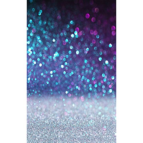 Whosee 5x7 Feet Purple Shining Photography Backdrops Snowing Wall Photo Background for Photography Studio