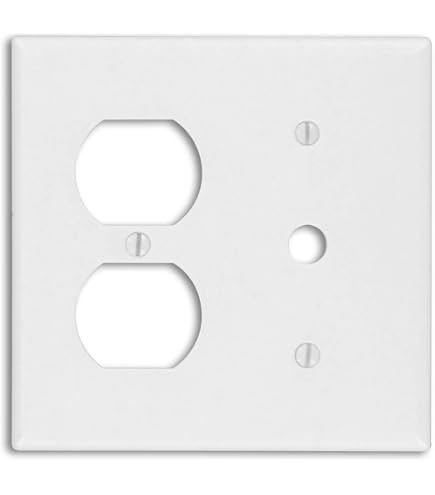 RiteAV 2-Gang Wall Plate - 15A Power Outlet + Cat6a Ethernet Port, Tool-Less Keystone, White, Fits Standard Box - View #7