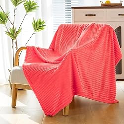 Vessia Flannel Fleece Throw Blanket for