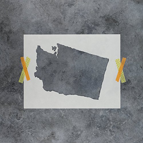 Washington State Stencil Template - Reusable Stencil with Multiple Sizes Available