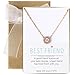 AMY O Friendship Necklace, Gift for Best Friend - Petite Crystal Necklace in Rose Gold Vermeil