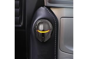 EPOCHHIKE Push to Start Button Cover, Mando Style Suitable for Use in Car Ignition Button Cover, Car Start and Stop Button Decoration Ring, Anti Scratch Car Button Decoration Ring (Titanium Black)