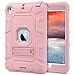 ULAK Case for iPad mini 1 2 3, Three Layer Heavy Duty Shockproof Protective Case with Kickstand for iPad mini 2 Case 1st 2nd 3rd Generation (Rose Gold)