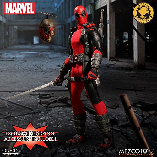 MEZCO ONE:12 COLLECTIVE EXCLUSIVE DEADPOOL WITH HEADPOOL